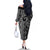 Maori Taniko Patterns Family Matching Off The Shoulder Long Sleeve Dress and Hawaiian Shirt Black Patiki Motifs Mix Whakairo Ngaru