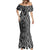 Maori Taniko Patterns Mermaid Dress Black Patiki Motifs Mix Whakairo Ngaru