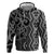 Maori Taniko Patterns Zip Hoodie Black Patiki Motifs Mix Whakairo Ngaru