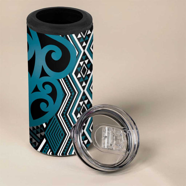 Dashiki 4 in 1 Can Cooler Tumbler Luxury Afro - Teal LT7