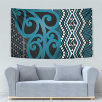 Maori Taniko Patterns Tapestry Azure Patiki Motifs Mix Whakairo Ngaru