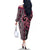 Maori Taniko Patterns Family Matching Off The Shoulder Long Sleeve Dress and Hawaiian Shirt Pink Patiki Motifs Mix Whakairo Ngaru