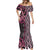 Maori Taniko Patterns Mermaid Dress Pink Patiki Motifs Mix Whakairo Ngaru
