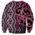Maori Taniko Patterns Sweatshirt Pink Patiki Motifs Mix Whakairo Ngaru