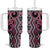 Maori Taniko Patterns Tumbler With Handle Pink Patiki Motifs Mix Whakairo Ngaru