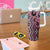 Maori Taniko Patterns Tumbler With Handle Pink Patiki Motifs Mix Whakairo Ngaru