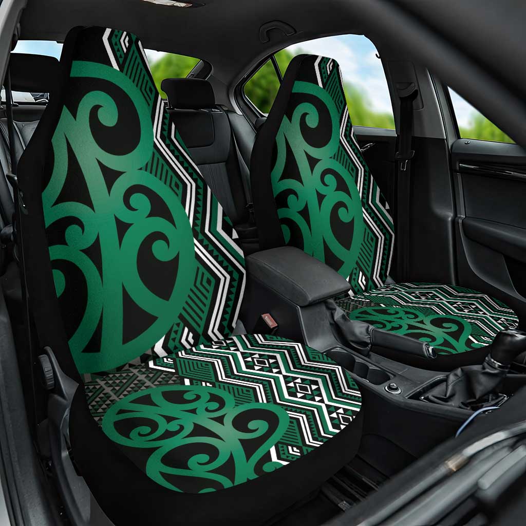 Maori Taniko Patterns Car Seat Cover Pounamu Patiki Motifs Mix Whakairo Ngaru