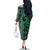 Maori Taniko Patterns Family Matching Off The Shoulder Long Sleeve Dress and Hawaiian Shirt Pounamu Patiki Motifs Mix Whakairo Ngaru