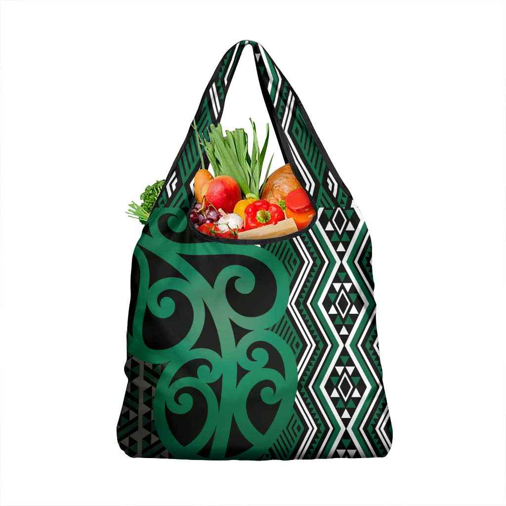 Maori Taniko Patterns Grocery Bag Pounamu Patiki Motifs Mix Whakairo Ngaru