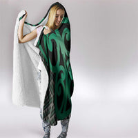 Maori Taniko Patterns Hooded Blanket Pounamu Patiki Motifs Mix Whakairo Ngaru LT7 - Polynesian Pride
