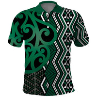 Maori Taniko Patterns Polo Shirt Pounamu Patiki Motifs Mix Whakairo Ngaru