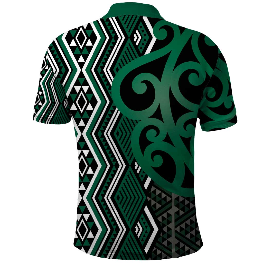 Maori Taniko Patterns Polo Shirt Pounamu Patiki Motifs Mix Whakairo Ngaru