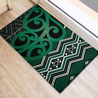 Maori Taniko Patterns Rubber Doormat Pounamu Patiki Motifs Mix Whakairo Ngaru LT7 - Polynesian Pride