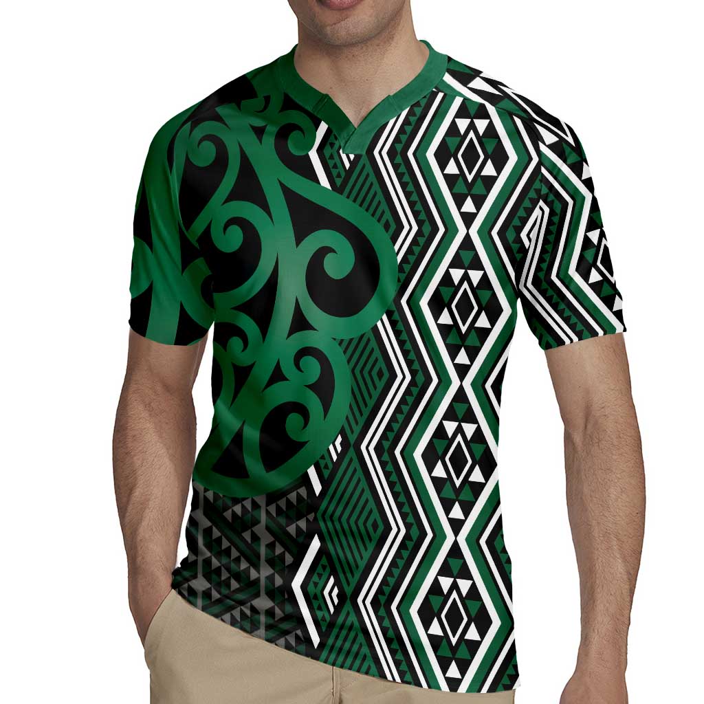 Maori Taniko Patterns Rugby Jersey Pounamu Patiki Motifs Mix Whakairo Ngaru