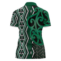 Maori Taniko Patterns Women Polo Shirt Pounamu Patiki Motifs Mix Whakairo Ngaru