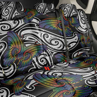 Aotearoa Takatapui Pride Back Car Seat Cover Rainbow Butterfly - Free To Love LT7 - Polynesian Pride