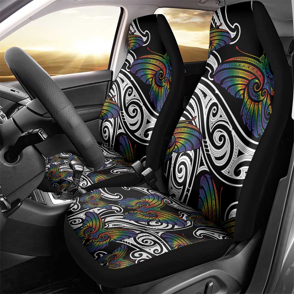 Aotearoa Takatapui Pride Car Seat Cover Rainbow Butterfly - Free To Love LT7 - Polynesian Pride
