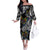 Aotearoa Takatapui Pride Family Matching Off The Shoulder Long Sleeve Dress and Hawaiian Shirt Rainbow Butterfly - Free To Love