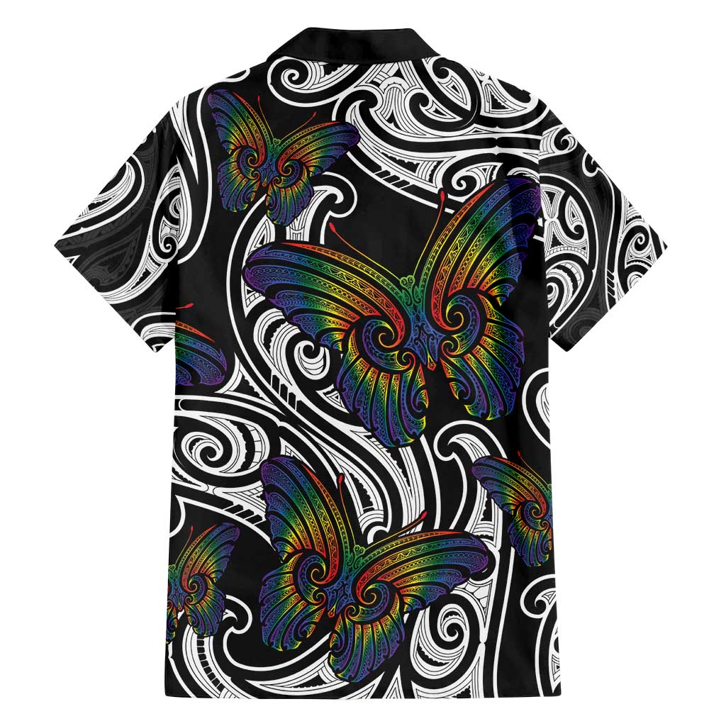 Aotearoa Takatapui Pride Family Matching Puletasi and Hawaiian Shirt Rainbow Butterfly - Free To Love