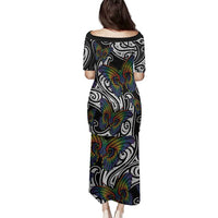 Aotearoa Takatapui Pride Family Matching Puletasi and Hawaiian Shirt Rainbow Butterfly - Free To Love