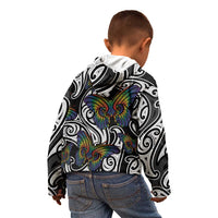 Aotearoa Takatapui Pride Kid Hoodie Rainbow Butterfly - Free To Love