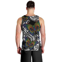 Aotearoa Takatapui Pride Men Tank Top Rainbow Butterfly - Free To Love