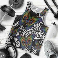Aotearoa Takatapui Pride Men Tank Top Rainbow Butterfly - Free To Love