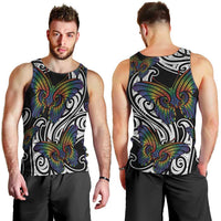 Aotearoa Takatapui Pride Men Tank Top Rainbow Butterfly - Free To Love