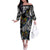 Aotearoa Takatapui Pride Off The Shoulder Long Sleeve Dress Rainbow Butterfly - Free To Love