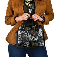 Aotearoa Takatapui Pride Shoulder Handbag Rainbow Butterfly - Free To Love LT7 - Polynesian Pride