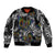 Aotearoa Takatapui Pride Sleeve Zip Bomber Jacket Rainbow Butterfly - Free To Love