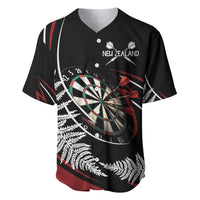 New Zealand Darts Personalised Baseball Jersey Silver Fern Dynamic