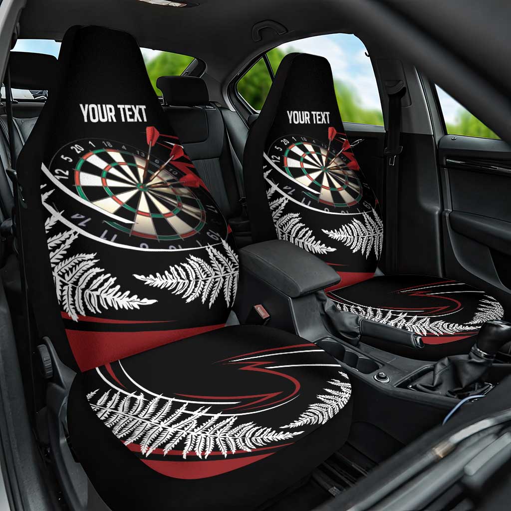 New Zealand Darts Personalised Car Seat Cover Silver Fern Dynamic LT7 One Size Red - Polynesian Pride