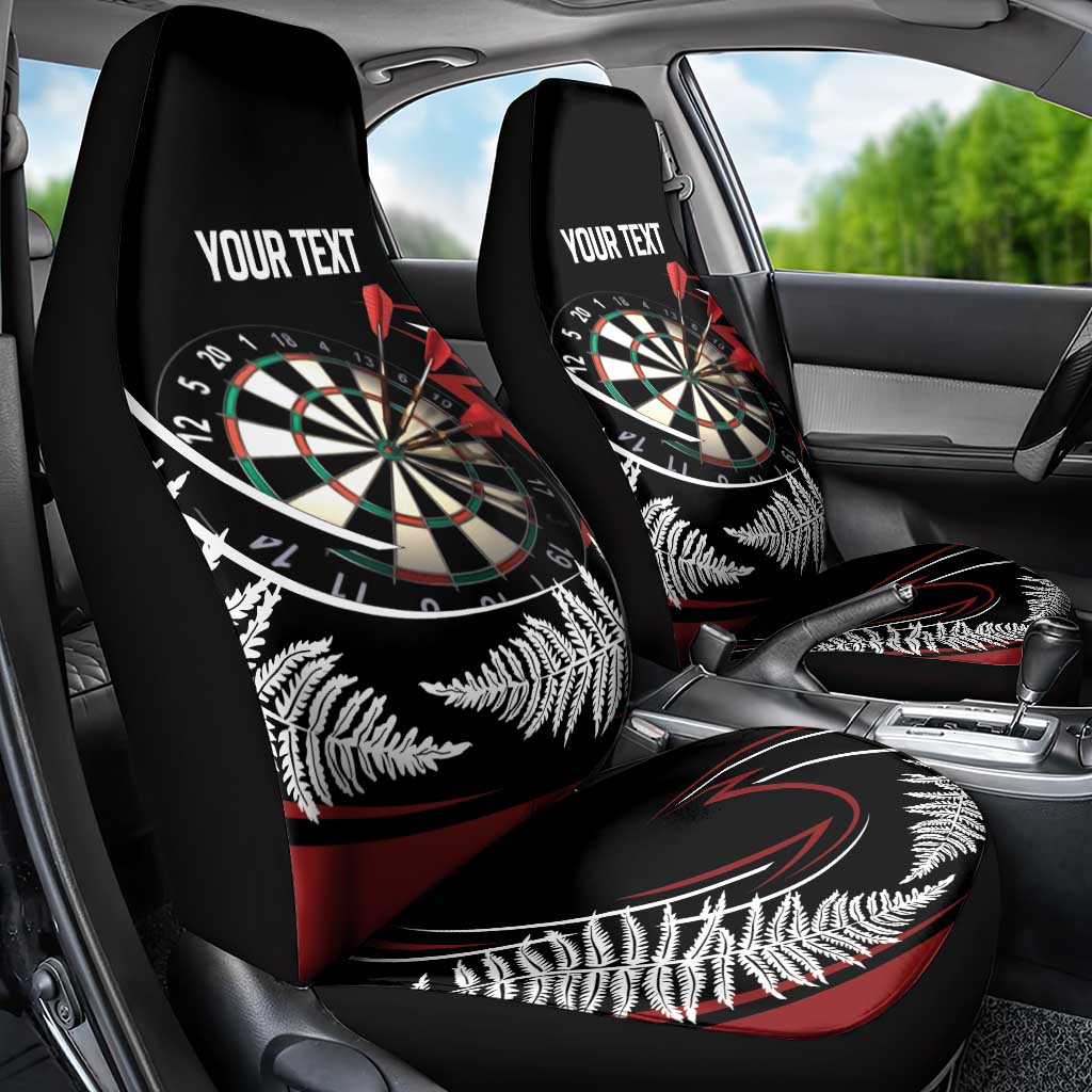 New Zealand Darts Personalised Car Seat Cover Silver Fern Dynamic LT7 - Polynesian Pride