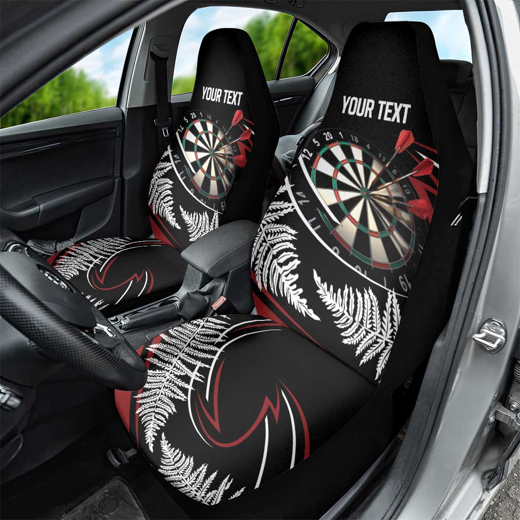 New Zealand Darts Personalised Car Seat Cover Silver Fern Dynamic LT7 - Polynesian Pride