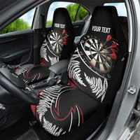 New Zealand Darts Personalised Car Seat Cover Silver Fern Dynamic LT7 - Polynesian Pride