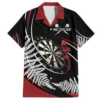 New Zealand Darts Personalised Family Matching Off Shoulder Maxi Dress and Hawaiian Shirt Silver Fern Dynamic