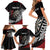 New Zealand Darts Personalised Family Matching Short Sleeve Bodycon Dress and Hawaiian Shirt Silver Fern Dynamic