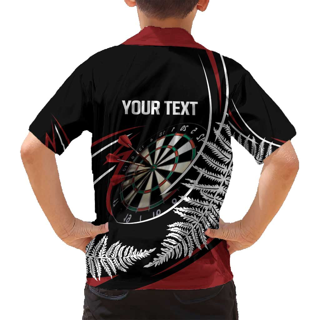 New Zealand Darts Personalised Family Matching Summer Maxi Dress and Hawaiian Shirt Silver Fern Dynamic