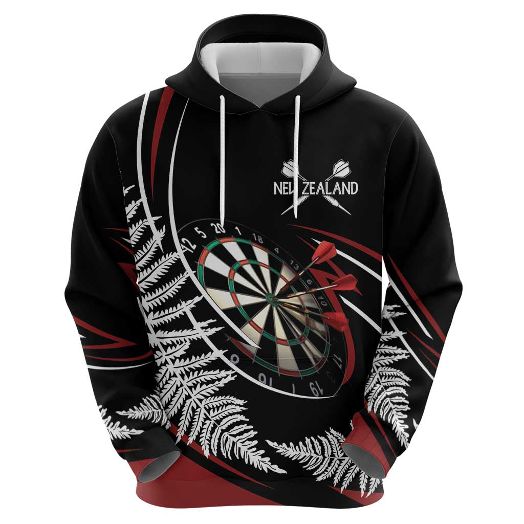 New Zealand Darts Personalised Hoodie Silver Fern Dynamic