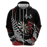 New Zealand Darts Personalised Hoodie Silver Fern Dynamic