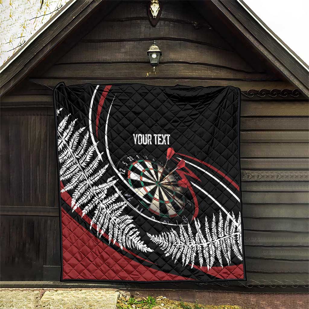New Zealand Darts Personalised Quilt Silver Fern Dynamic