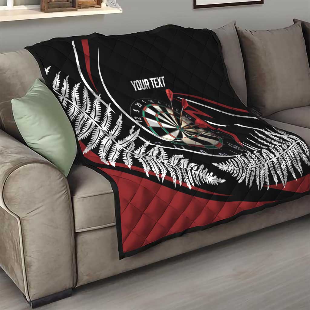 New Zealand Darts Personalised Quilt Silver Fern Dynamic