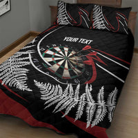 New Zealand Darts Personalised Quilt Bed Set Silver Fern Dynamic