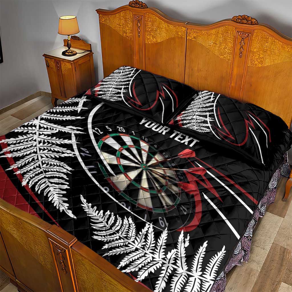 New Zealand Darts Personalised Quilt Bed Set Silver Fern Dynamic