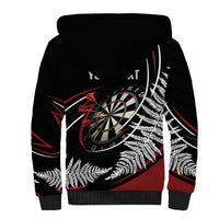 New Zealand Darts Personalised Sherpa Hoodie Silver Fern Dynamic
