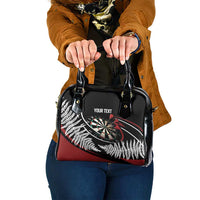 New Zealand Darts Personalised Shoulder Handbag Silver Fern Dynamic LT7 One Size Red - Polynesian Pride