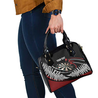 New Zealand Darts Personalised Shoulder Handbag Silver Fern Dynamic LT7 - Polynesian Pride