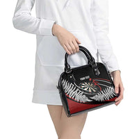 New Zealand Darts Personalised Shoulder Handbag Silver Fern Dynamic LT7 - Polynesian Pride