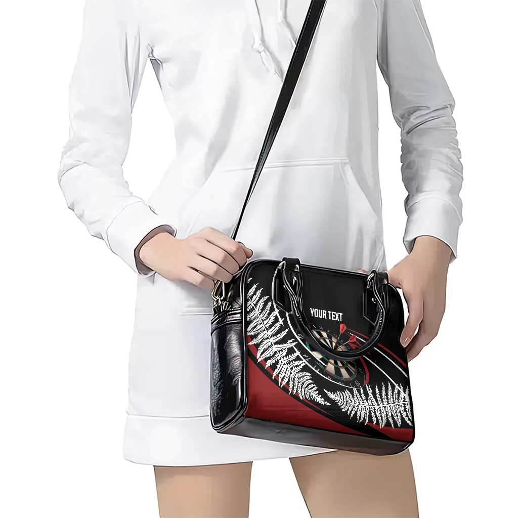 New Zealand Darts Personalised Shoulder Handbag Silver Fern Dynamic LT7 - Polynesian Pride